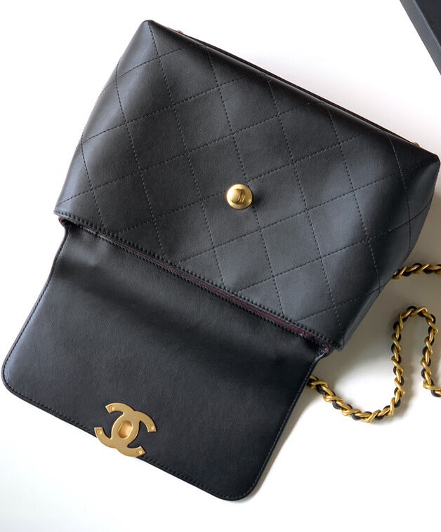 Chanel Large Flap Bag With Top Handle AS5467 Black